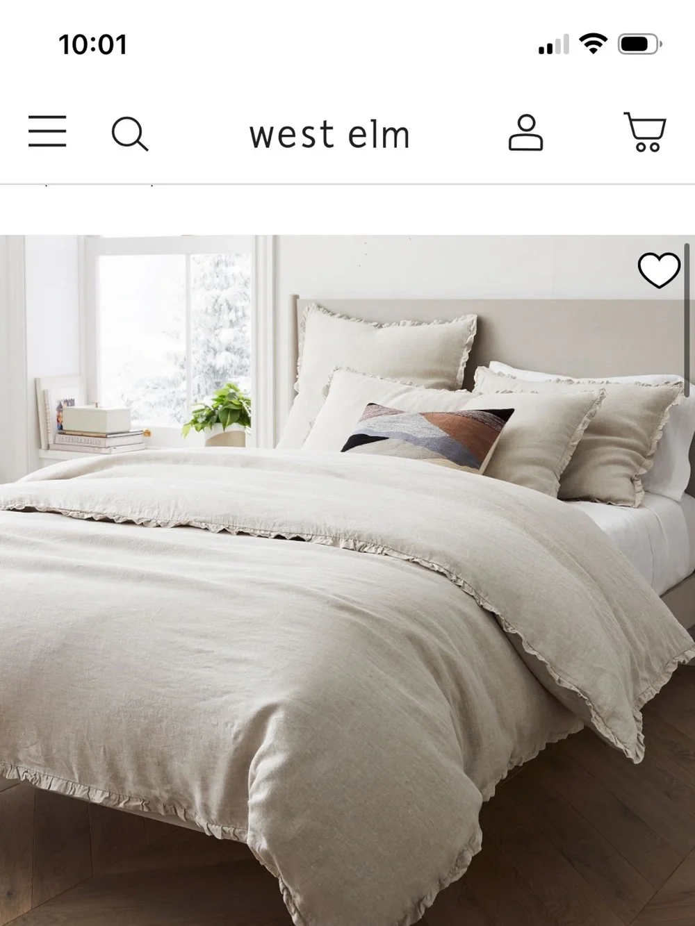 Two West Elm Belgian Flax Linen King Shams - Two count (Natural Flax)